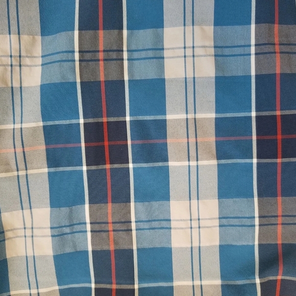 Eddie Bauer Mens Large Blue Plaid Quick Dry Shirt Short Sleeve Camp Hiking - Picture 11 of 12